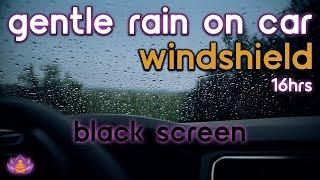 [Black Screen] Gentle Rain on Car Windshield No Thunder | Rain Ambience | Rain Sounds for Sleeping