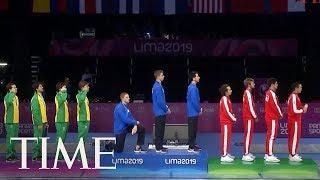 Two American Athletes Protest The National Anthem During The Pan-Am Games In Peru | TIME