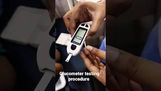 Glucometer testing procedure| sugar testing machine how to use #shorts #youtubeshorts #shortsfeed