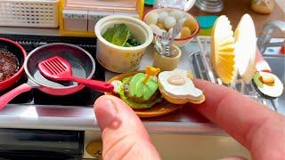 Re-ment mini kitchen set  ASMR  Miniature cooking compilation 