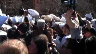 NYC Pillow Fight At Washington Square Park (4/6/13)