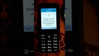 whatsapp is no longer available on this device jio phone #jiophone #whatsappproblem