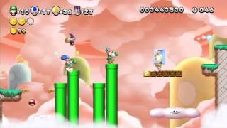 New Super Luigi U Multiplayer Playthrough - Meringue Clouds