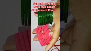 Hara pink colour bangle set designs#Navratri#special#bangles shorts festival bangles #youtube for 