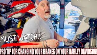 PRO TIP FOR CHANGING BRAKES ON YOUR HARLEY DAVIDSON! #harleydavidson #flyandride15