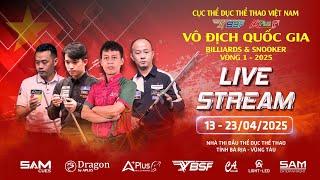 Bàn 1 | Đoàn Minh Kiệt (BD) - Cao Thành Trúc (BĐ), GIẢI BILLIARDS 1 BĂNG VÔ ĐỊCH QUỐC GIA 2025