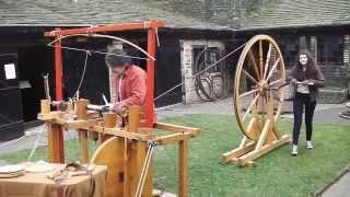 Shibden Hall Joseph Moxon Lathe new drive centre with music.