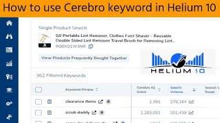 Cerebro Reverse ASIN Tool | Amazon Keyword Research | Helium 10 #amazon #helium10  #keywordresearch