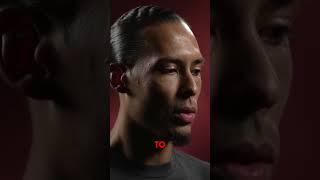 Virgil van Dijk reacts to Conor Bradley’s tackle on Kylian Mbappe 