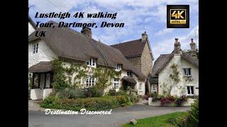 Walking Tour 4K, Picture perfect 13th century village, Lustleigh, Dartmoor's most beautiful village.