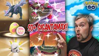 Over 50 Gmax Battles! Hundos & Shinies Caught/ Hatched! My Best Lucky Trade in a While! (Pokémon GO)