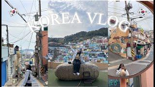 Korea Vlog  | travel to busan, exploring haeundae and gamcheon culture village, night out in busan