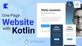 Build a Complete One-Page Website with Kotlin and Compose HTML in less than 30 Minutes!