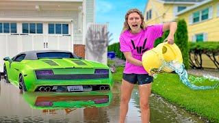 THIS happened after the MAJOR STORM as STEPHEN SHARER HOUSE... WILL the Lamborghini be okay
