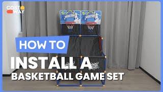 How to Install the Kids Arcade Basketball Game Set with 4 Basketballs | SP37889 #costway #howto