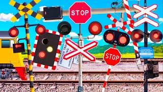 【踏切アニメ】線路での問題を解決していく力自慢のふみきりカンカンThe Strong Railroad Crossing That Resolves Troubles on the Tracks