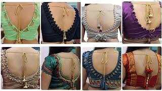 Blouse design back neck design and sleeve design/latest saree blouse design ideas/deep neck