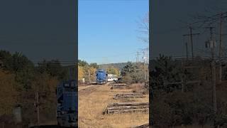 DUDE IN THAT WHITE TRUCK BEATING THE TRAIN WAS CRAZY! #trains #usatrains #railroad #railfanning