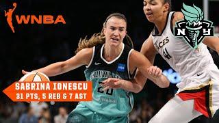 Sabrina Ionescu SHOWERS 6 3PM for 31 PTS to blow out Aces  | WNBA on ESPN