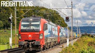 [4K60] Freight Trains / Zugverkehr at Umiken & Zeihen (Switzerland) - 6th / 7th October 2022