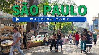 São Paulo, Brazil | Paulista Avenue | Walking Tour 4K w/ Captions