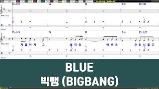 [은성반주기] BLUE - 빅뱅(BIGBANG)(노래반주/드럼악보)/MR/가사