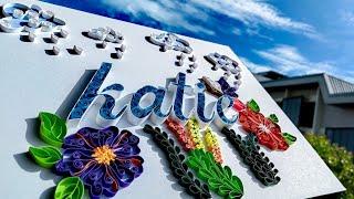 how to make quilling names| paper quilling| learn quilling typography|