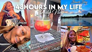 SPEND 48Hours With Me | GRWM, Maintenance, Solo Date, Beach Day, Starbucks | VLOG