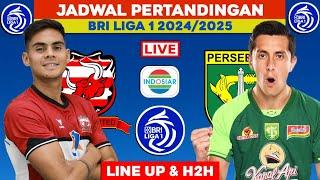 Jadwal Bri Liga 1 2024 Hari ini - madura united vs Persebaya - Head to head starting LINE-UP