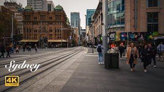 [4K] Sydney Australia Walking Tour - George Street in CBD