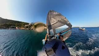 WINDSURFING & WINGING on island VIS, Milna - Croatia, with the new NORTH FREERACE 6.8