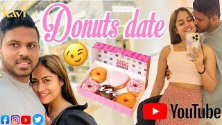 අපි දෙන්නා donut කන්න ගියා| එයාට මම බයයි|donuts date with ️| kavi vlogs #kolamkuttama #trending