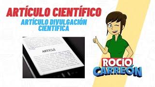 ARTÍCULO CIENTÍFICO Y ARTÍCULO DE DIVULGACIÓN CIENTÍFICA