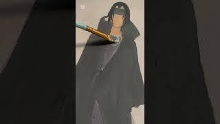 How to draw Itachi uchiha character