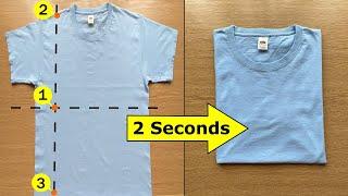 How to fold a shirt in 2 Seconds