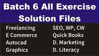 Digiskills Batch 6 All Exercise Solution Files Download | Tech iTV PK