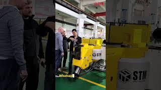 Foreign guests accept STM pipe bending machine, foreign guests call it very good#tubebendingmachine