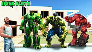 Franklin Stealing Every HULK SUIT In INDIAN BIKES DRIVING 3D