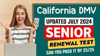 California DMV Senior Renewal Test 2025 | California DMV Written Test 2025 | DMV Practice Test 2025