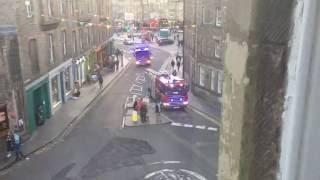 [Edinburgh] Pumps 301 and 302 Scottish Fire and Rescue Service responding to a fire in Edinburgh