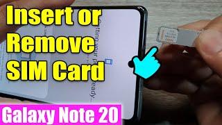 Galaxy Note 20: How to Insert/Remove SIM Card