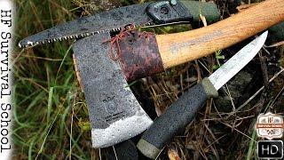 Bulletproof Budget Bushcraft Kit For 65$ - Top 3 - Survival Tools - Axe , Saw , Knife - HD Video