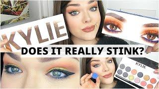 HONEST KYLIE ROYAL PEACH PALETTE REVIEW | DOES IT REALLY STINK? | LIVE SWATCHES & DEPOTTING