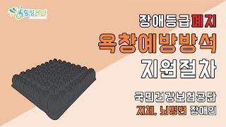 힐빙케어) 장애인등급제 폐지 휠체어 욕창예방방석 건강보험 일반 정부지원 절차