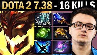 Shadow Fiend Gameplay Miracle with 16 Kills and Gleipnir - Dota 7.38