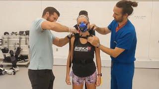 V02max test using the COSMED K5 wearable metabolic system on professional triathlete