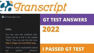 GoTranscript MCQ test answers Oct 2nd, 2022 | GoTranscript.com |