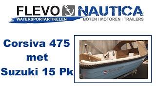 FlevoNautica: Virtuele showroom #6 Corsiva 475 met Suzuki 15 ATL en leuke opties