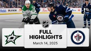 NHL Highlights | Stars vs. Jets | March 14, 2025