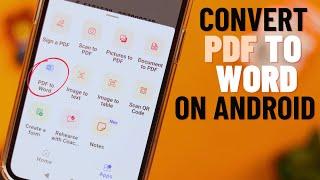 How To to Convert PDF to Word on Android! [Easiest Way]